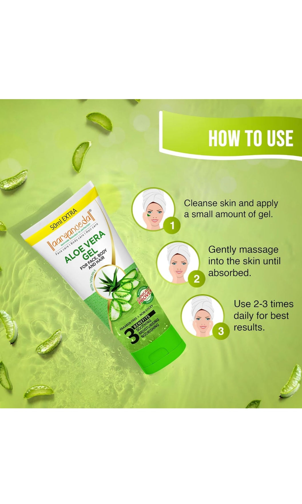 Aloe Vera Gel For Face Body & Hair 150ml